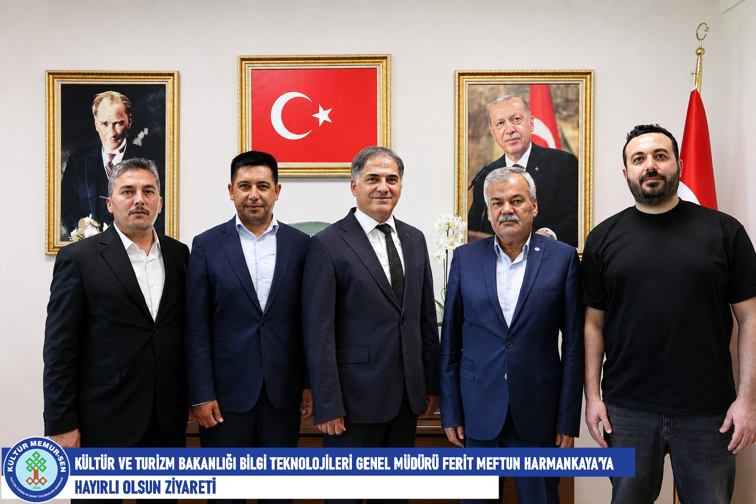 KÜLTÜR VE TURİZM BAKANLIĞI BİLGİ TEKNOLOJİLERİ GENEL MÜDÜRÜ FERİT MEFTUN HARMANKAYA’YA HAYIRLI OLSUN ZİYARETİ